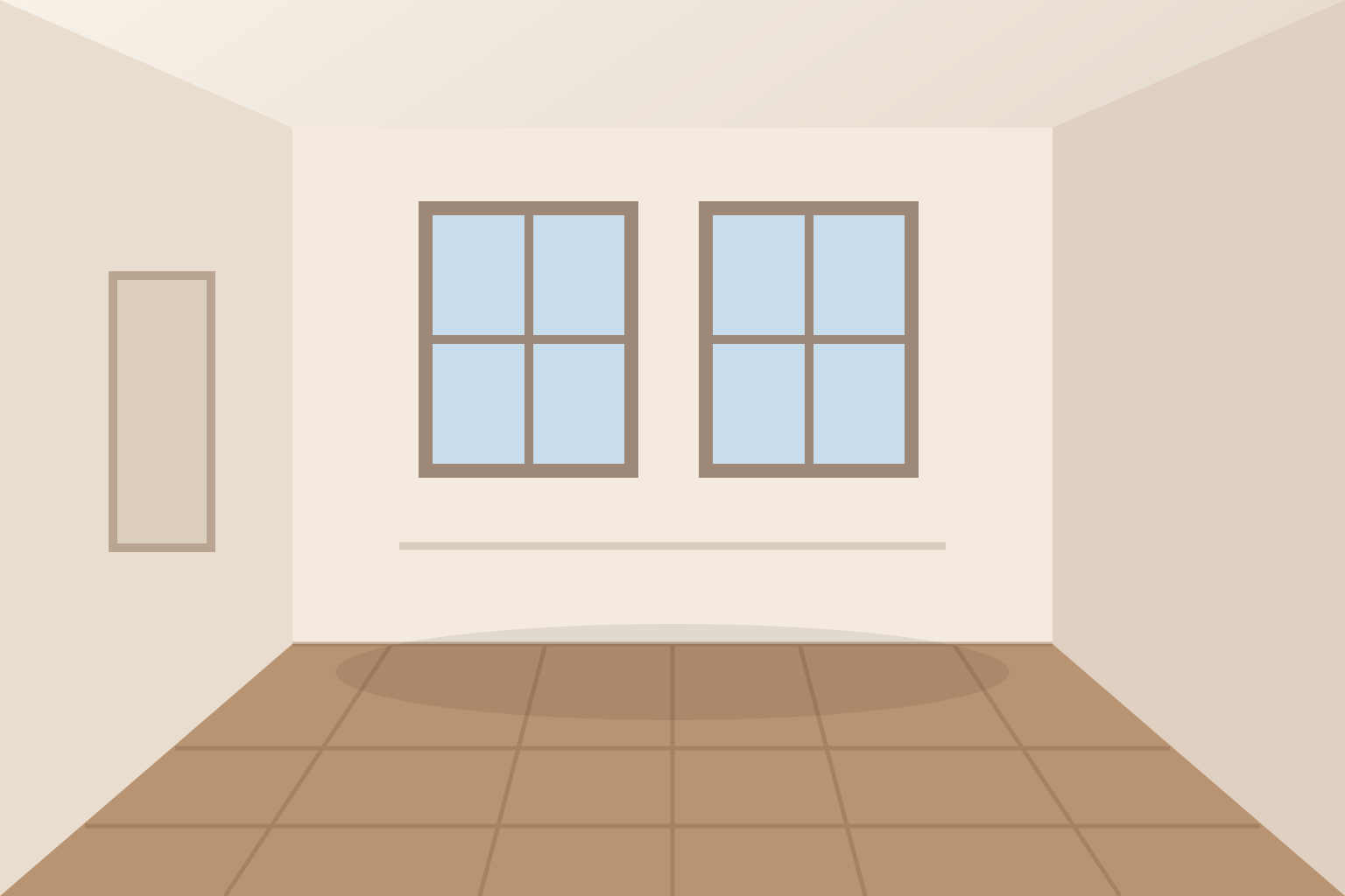 Empty living room ready for virtual staging